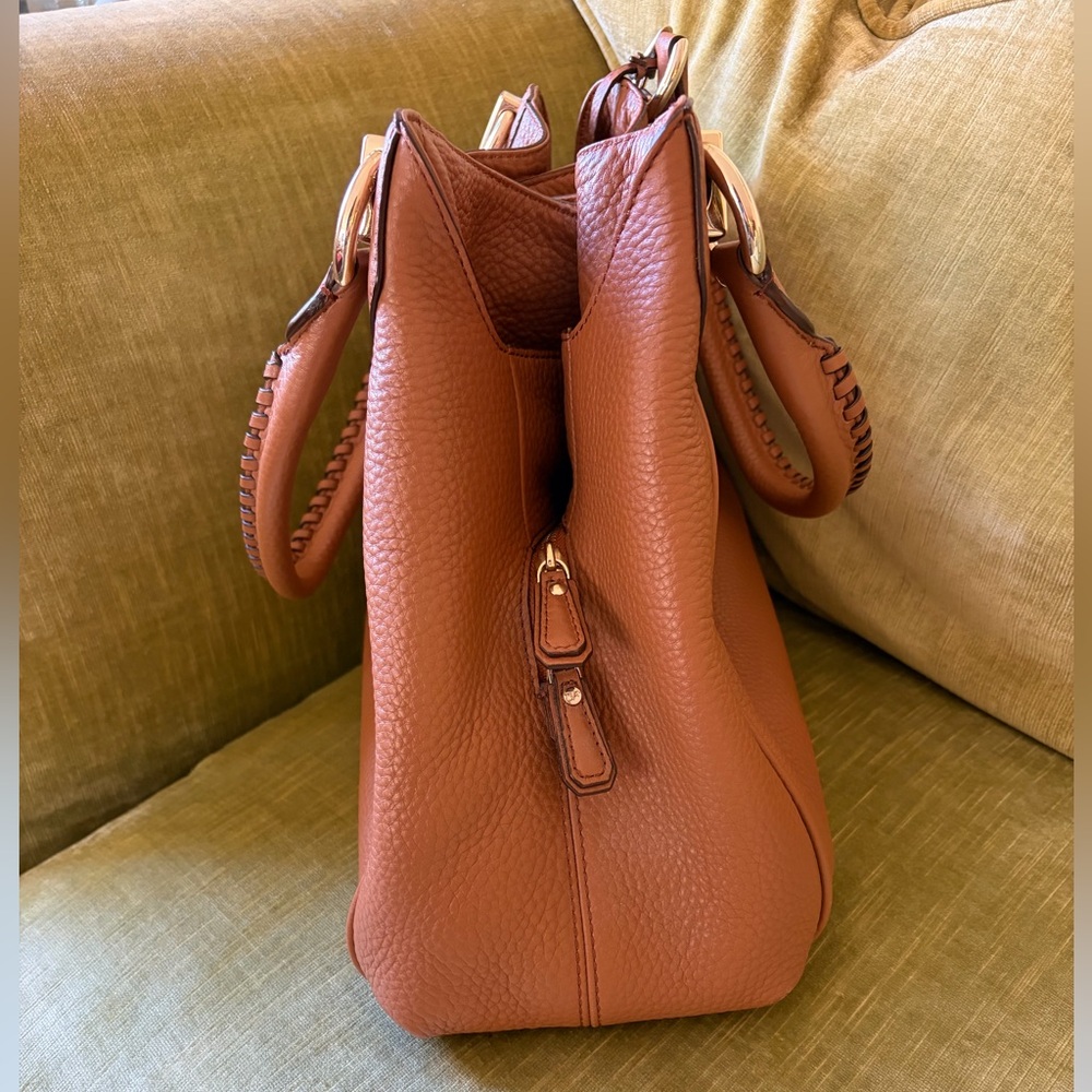 DVF Diane von Furstenberg Brown Leather Shoulder Bag Tote - Picture 2 of 8